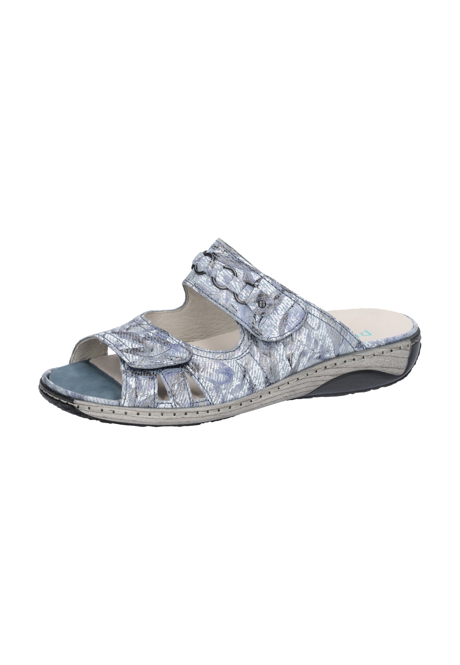 Damen Pantolette Garda Blau Weite G 210504-140-206 - Ansicht 2