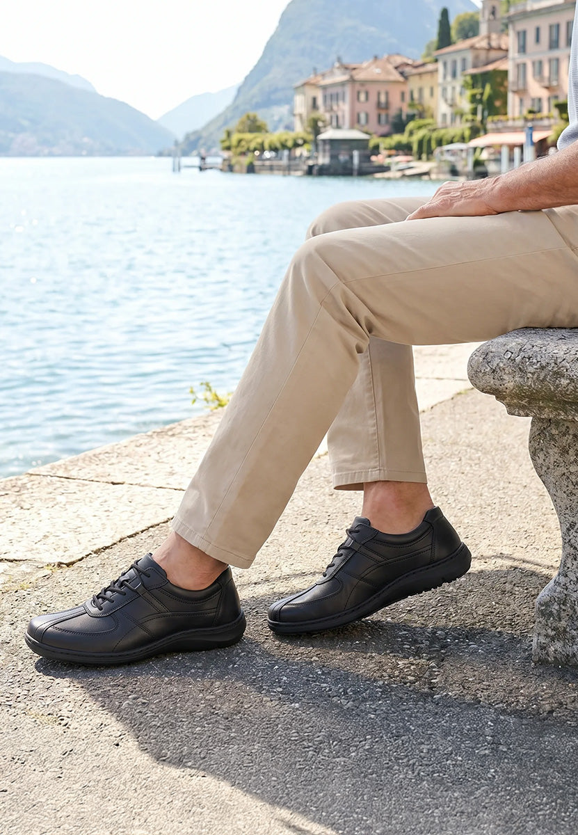 Herren Halbschuh Herwig Schwarz Weite H 478002-174-001 - Ansicht 2