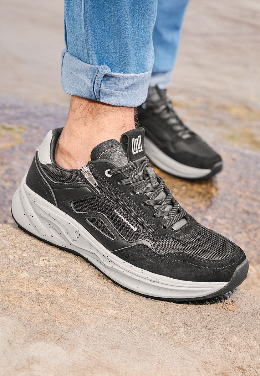 Herren Sneaker H-Pablo Schwarz Weite H 985001-103-001 - Ansicht 2
