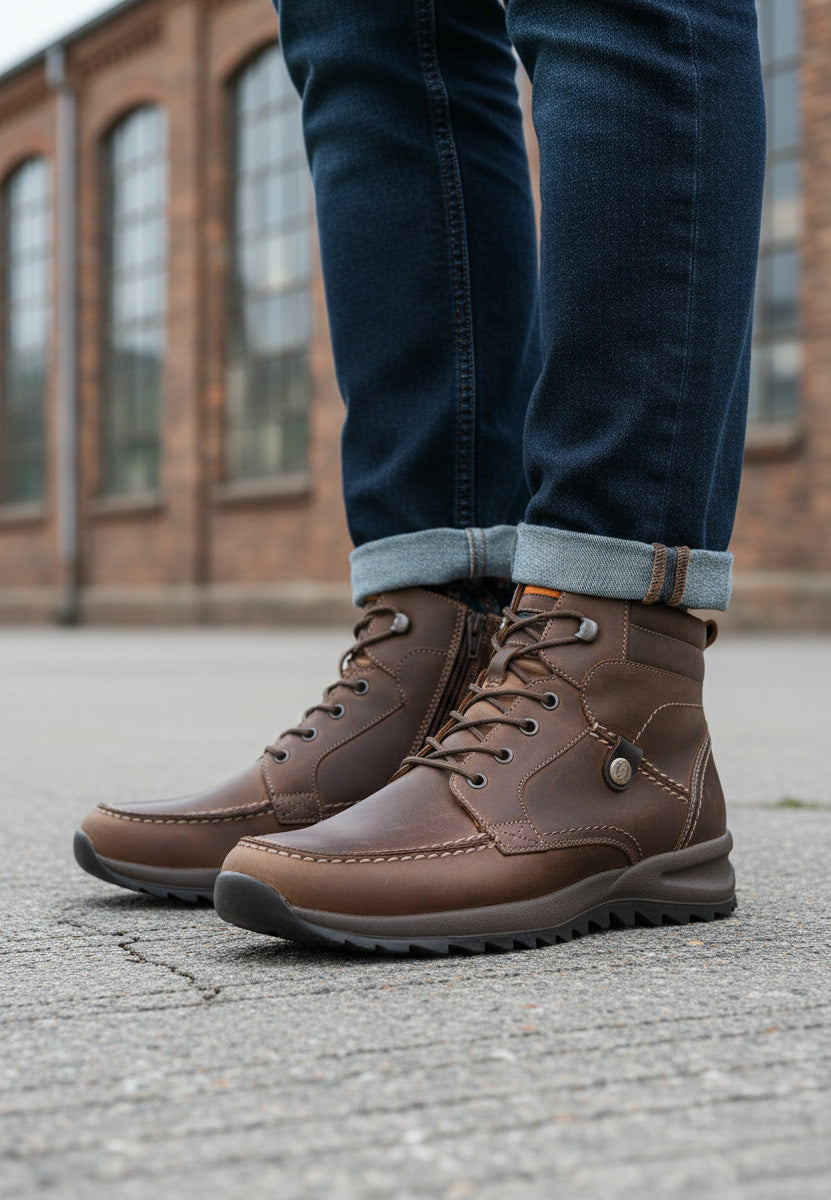 Herren Stiefeletten Helle Braun Weite H 388801-200-822 - Ansicht 2